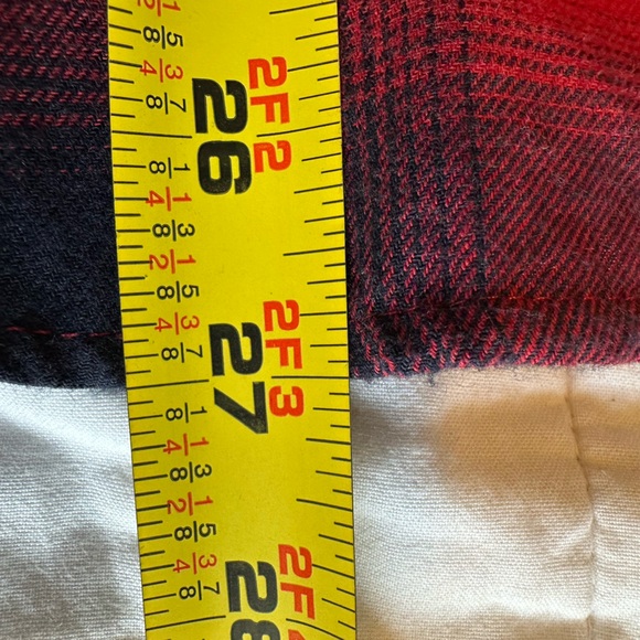 Zara Women's Red and Black Plaid Button-Down Shirt - Picture 7 of 9